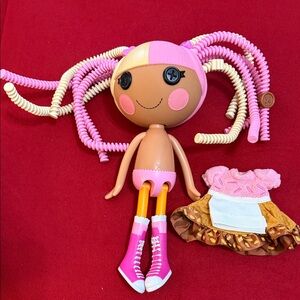 Lalaloopsy Silly Hair 13” Scoops Waffle Cone Doll Pink and Yellow Hair RETIRED